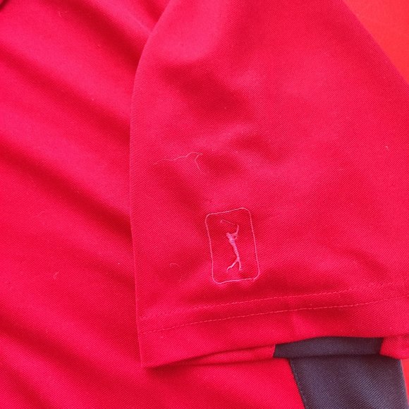 PGA Tour golf shirt red and black men's size L - Picture 5 of 5